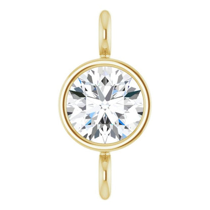 1/8 CT Lab-Grown Diamond Bezel-Set Link, 4.04 mm x 8.2 mm