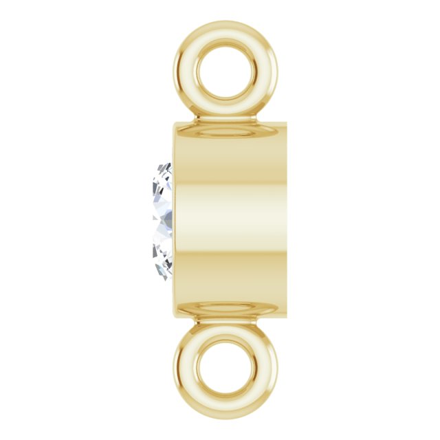 1/8 CT Lab-Grown Diamond Bezel-Set Link, 4.04 mm x 8.2 mm