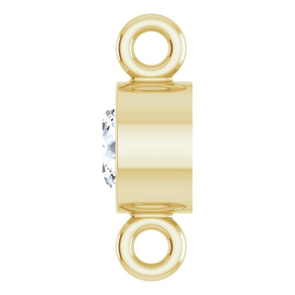 1/8 CT Lab-Grown Diamond Bezel-Set Link, 4.04 mm x 8.2 mm