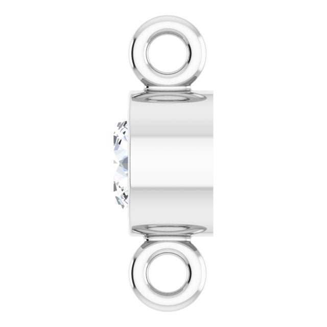1/8 CT Lab-Grown Diamond Bezel-Set Link, 4.04 mm x 8.2 mm