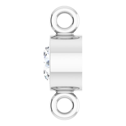 1/8 CT Lab-Grown Diamond Bezel-Set Link, 4.04 mm x 8.2 mm