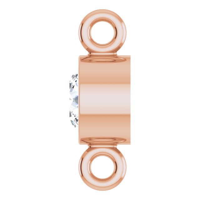 1/8 CT Lab-Grown Diamond Bezel-Set Link, 4.04 mm x 8.2 mm