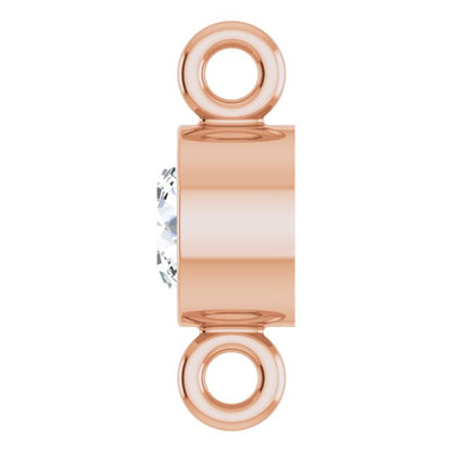 1/8 CT Lab-Grown Diamond Bezel-Set Link, 4.04 mm x 8.2 mm