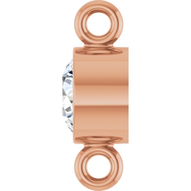 1/6 CT Lab-Grown Diamond Bezel-Set Link, 4.29 mm x 8.46 mm