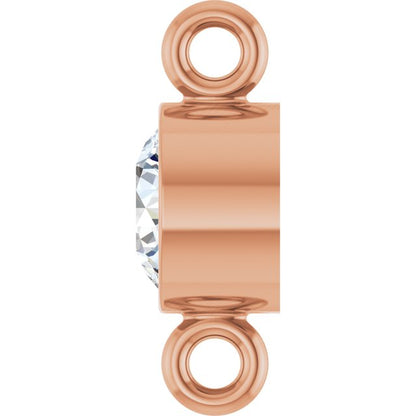 1/6 CT Lab-Grown Diamond Bezel-Set Link, 4.29 mm x 8.46 mm