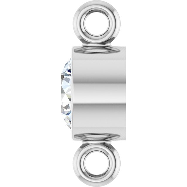 1/6 CT Lab-Grown Diamond Bezel-Set Link, 4.29 mm x 8.46 mm