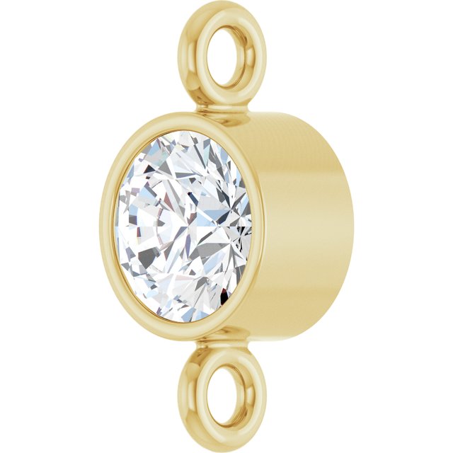 1/6 CT Lab-Grown Diamond Bezel-Set Link, 4.29 mm x 8.46 mm
