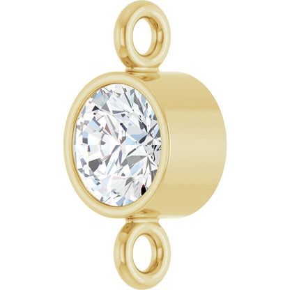 1/6 CT Lab-Grown Diamond Bezel-Set Link, 4.29 mm x 8.46 mm