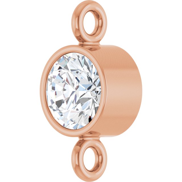 1/6 CT Lab-Grown Diamond Bezel-Set Link, 4.29 mm x 8.46 mm