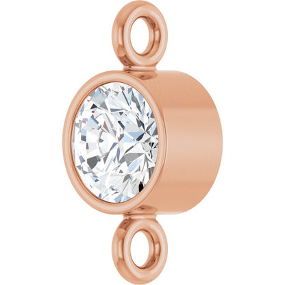1/6 CT Lab-Grown Diamond Bezel-Set Link, 4.29 mm x 8.46 mm