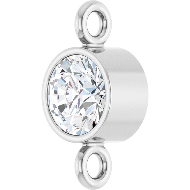 1/6 CT Lab-Grown Diamond Bezel-Set Link, 4.29 mm x 8.46 mm