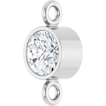 1/6 CT Lab-Grown Diamond Bezel-Set Link, 4.29 mm x 8.46 mm