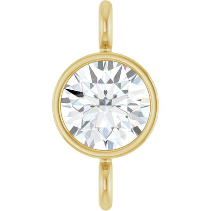 1/6 CT Lab-Grown Diamond Bezel-Set Link, 4.29 mm x 8.46 mm