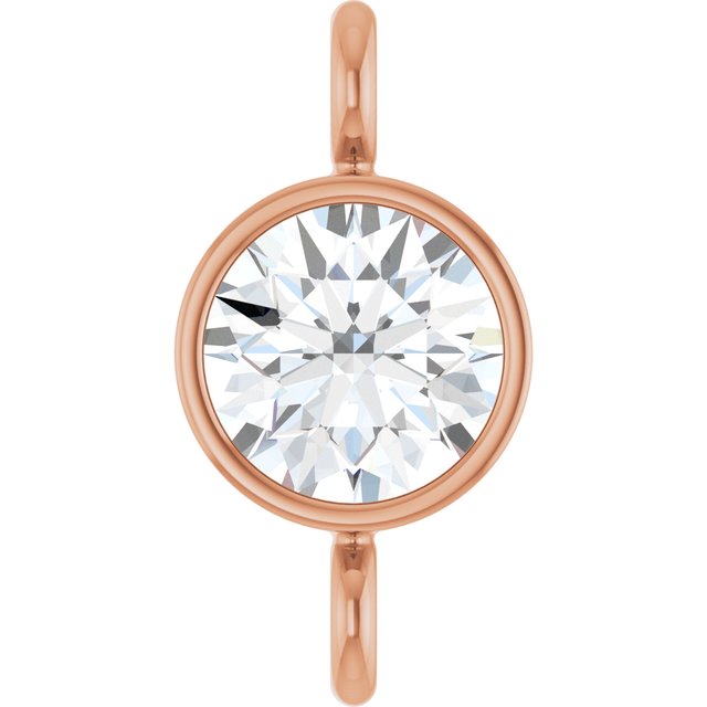 1/6 CT Lab-Grown Diamond Bezel-Set Link, 4.29 mm x 8.46 mm