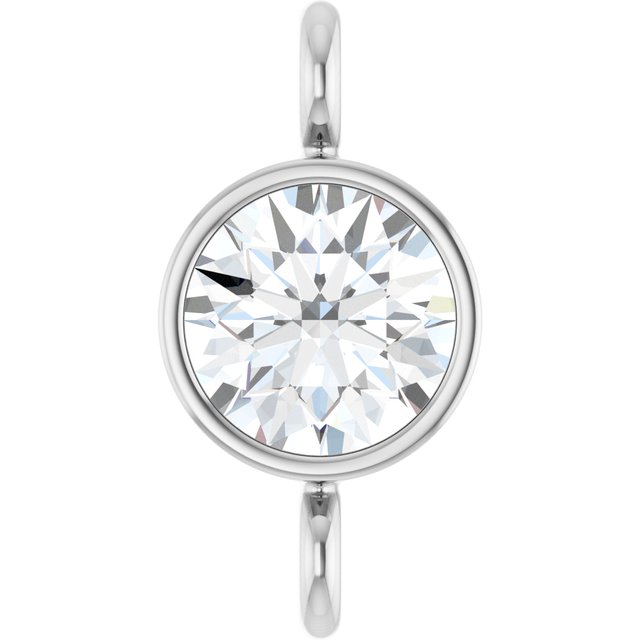1/6 CT Lab-Grown Diamond Bezel-Set Link, 4.29 mm x 8.46 mm