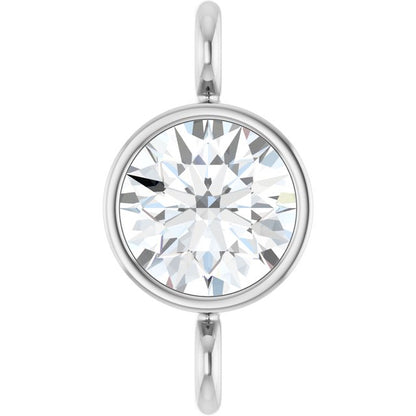 1/6 CT Lab-Grown Diamond Bezel-Set Link, 4.29 mm x 8.46 mm