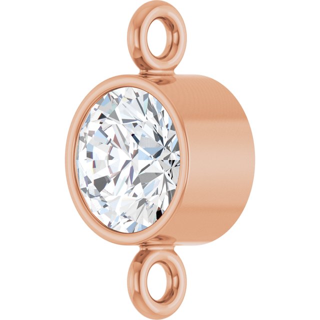 1/4 CT Lab-Grown Diamond Bezel-Set Link, 4.8 mm x 8.97 mm