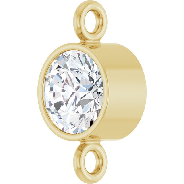 1/4 CT Lab-Grown Diamond Bezel-Set Link, 4.8 mm x 8.97 mm