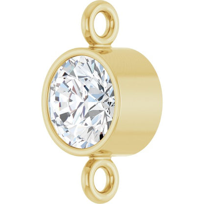 1/4 CT Lab-Grown Diamond Bezel-Set Link, 4.8 mm x 8.97 mm