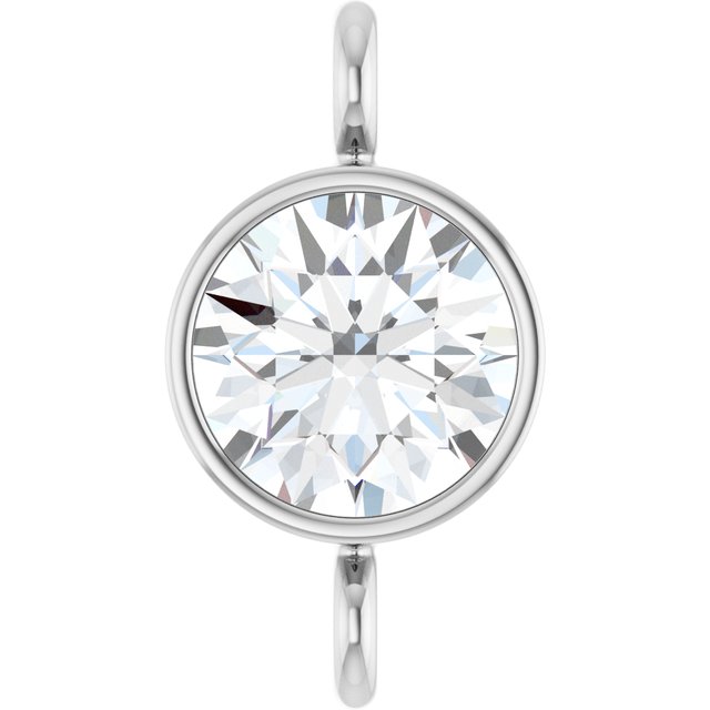 1/4 CT Lab-Grown Diamond Bezel-Set Link, 4.8 mm x 8.97 mm