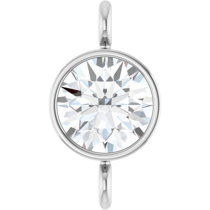 1/4 CT Lab-Grown Diamond Bezel-Set Link, 4.8 mm x 8.97 mm