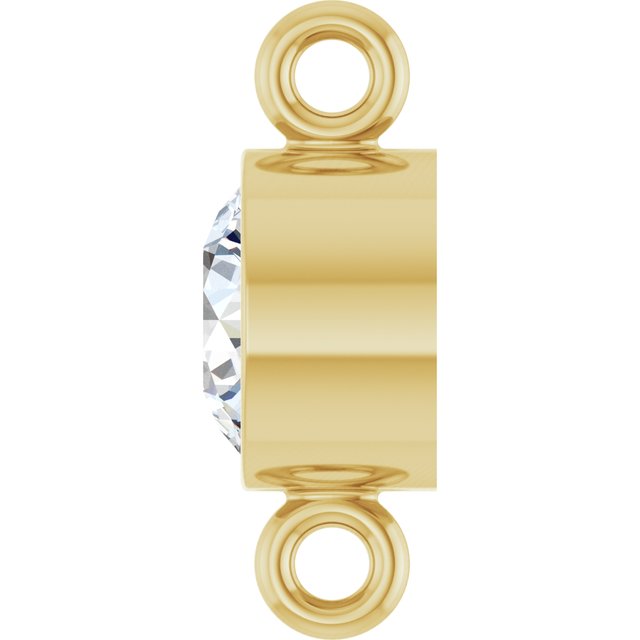 1/4 CT Lab-Grown Diamond Bezel-Set Link, 4.8 mm x 8.97 mm