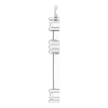 .08 CTW Lab-Grown Diamond Cross Dangle, 8.68 mm x 14.25 mm