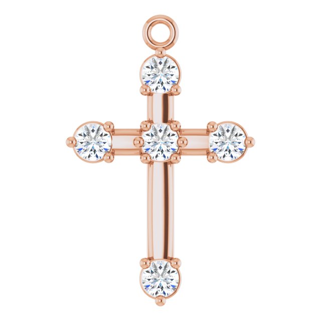 1/6 CTW Lab-Grown Diamond Cross Dangle