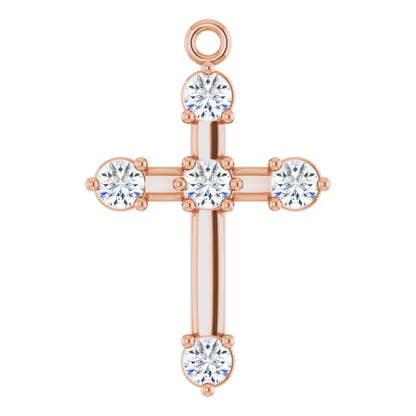 1/6 CTW Lab-Grown Diamond Cross Dangle