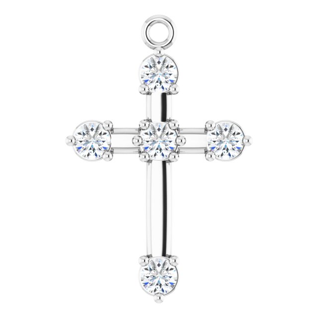 1/6 CTW Lab-Grown Diamond Cross Dangle