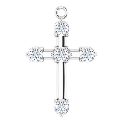 1/6 CTW Lab-Grown Diamond Cross Dangle