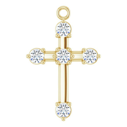 1/6 CTW Natural Diamond Cross Dangle