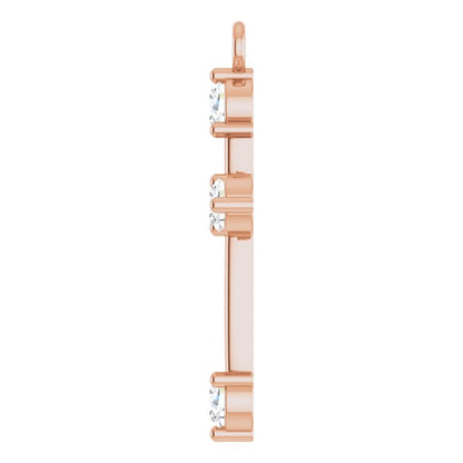 1/6 CTW Natural Diamond Cross Dangle