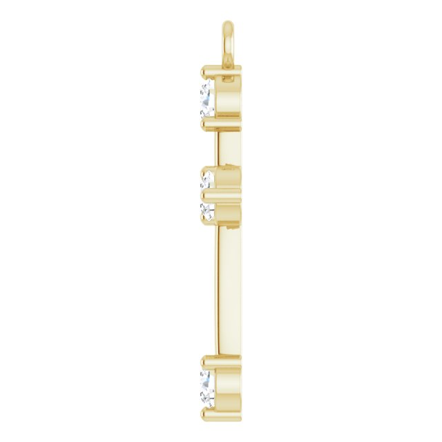 1/6 CTW Lab-Grown Diamond Cross Dangle
