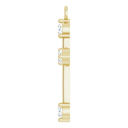 1/6 CTW Lab-Grown Diamond Cross Dangle