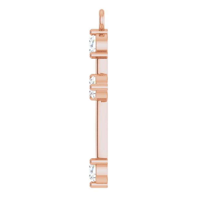 1/6 CTW Lab-Grown Diamond Cross Dangle
