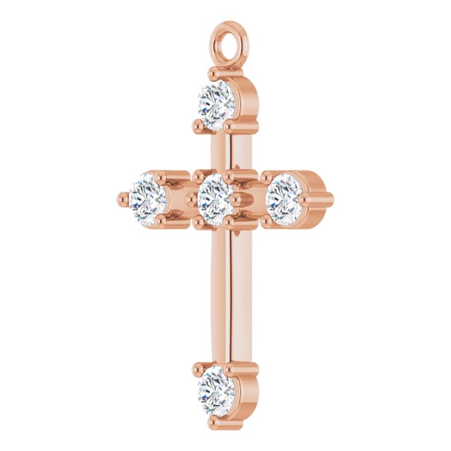 1/6 CTW Natural Diamond Cross Dangle