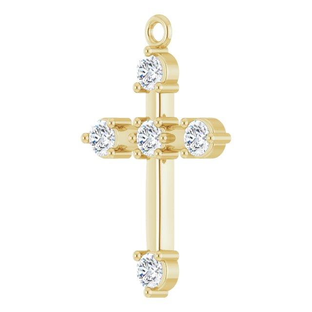 1/6 CTW Lab-Grown Diamond Cross Dangle
