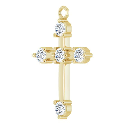 1/6 CTW Lab-Grown Diamond Cross Dangle