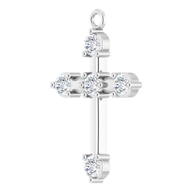 1/6 CTW Lab-Grown Diamond Cross Dangle