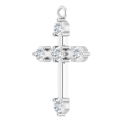 1/6 CTW Lab-Grown Diamond Cross Dangle