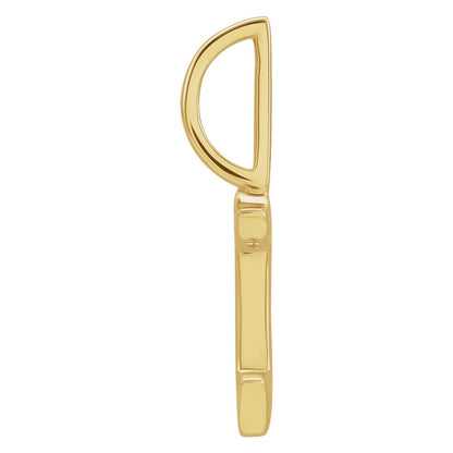 14K Yellow Gold Gothic Initial G Charm/Pendant
