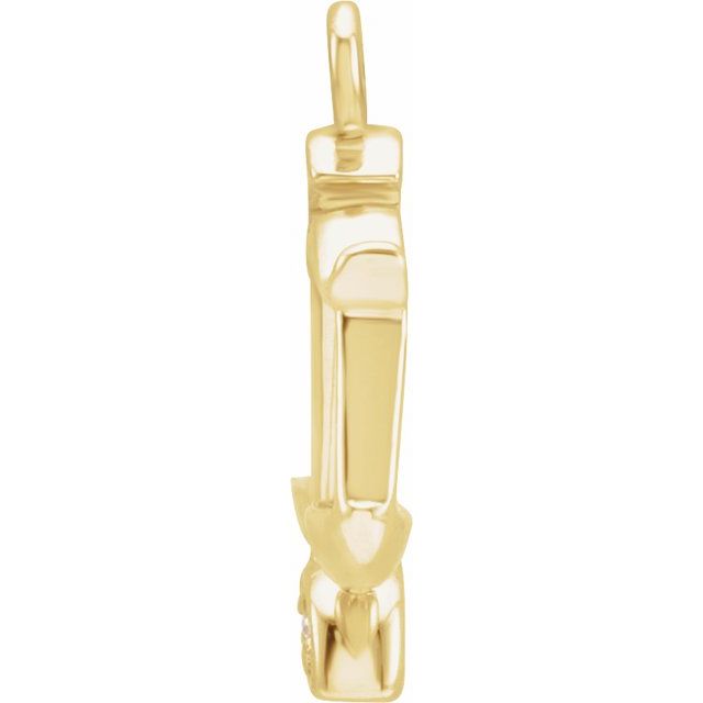 Petite Pavé® .01 CTW Natural Diamond Libra Dangle
