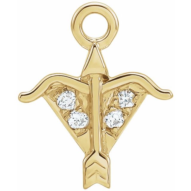 Petite Pavé® .015 CTW Natural Diamond Sagittarius Dangle
