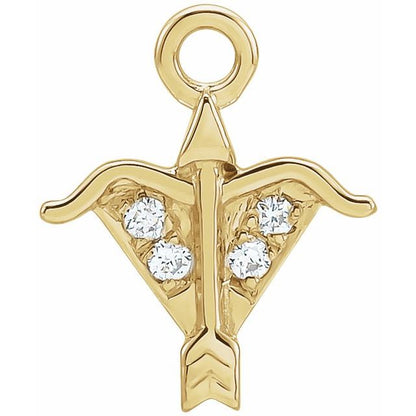 Petite Pavé® .015 CTW Natural Diamond Sagittarius Dangle