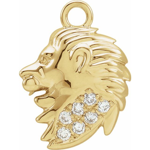 Petite Pavé® .03 CTW Natural Diamond Leo Dangle