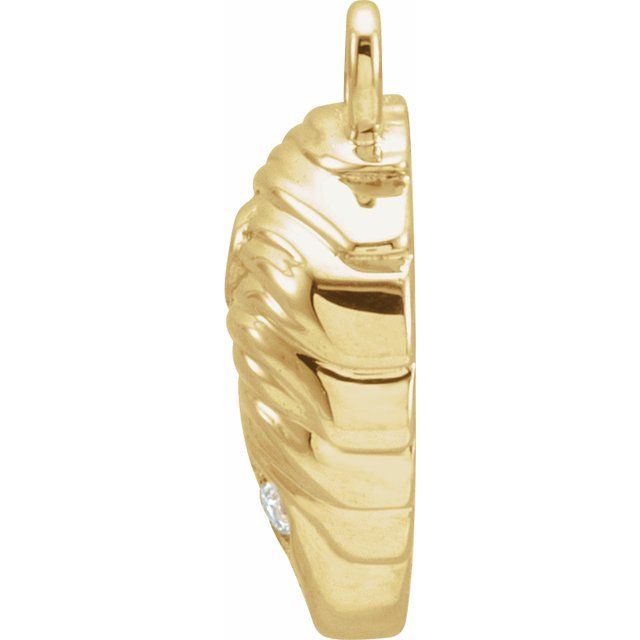 Petite Pavé® .03 CTW Natural Diamond Leo Dangle