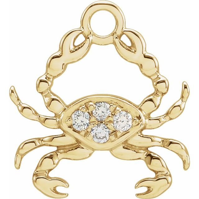 Petite Pavé® .02 CTW Natural Diamond Cancer Dangle