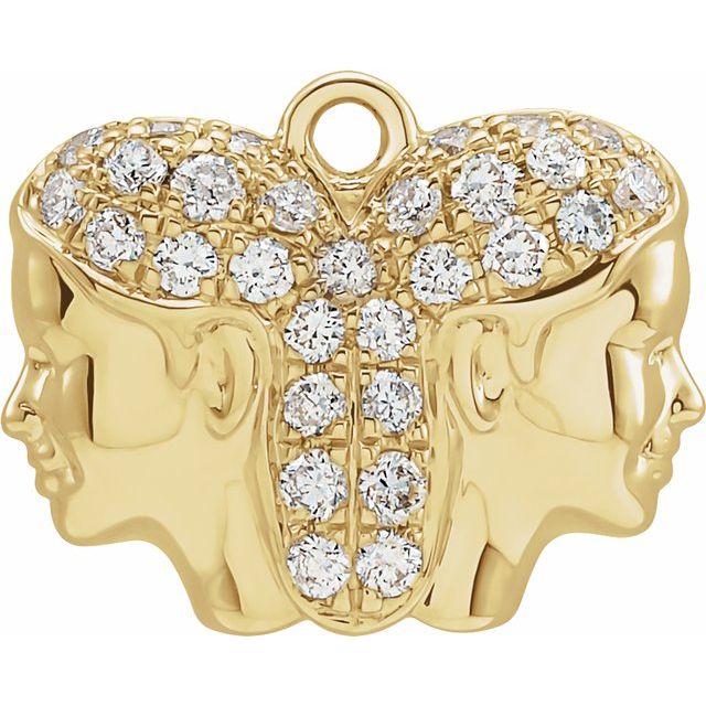 Petite Pavé® 1/5 CTW Natural Diamond Gemini Dangle