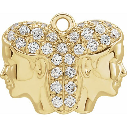 Petite Pavé® 1/5 CTW Natural Diamond Gemini Dangle